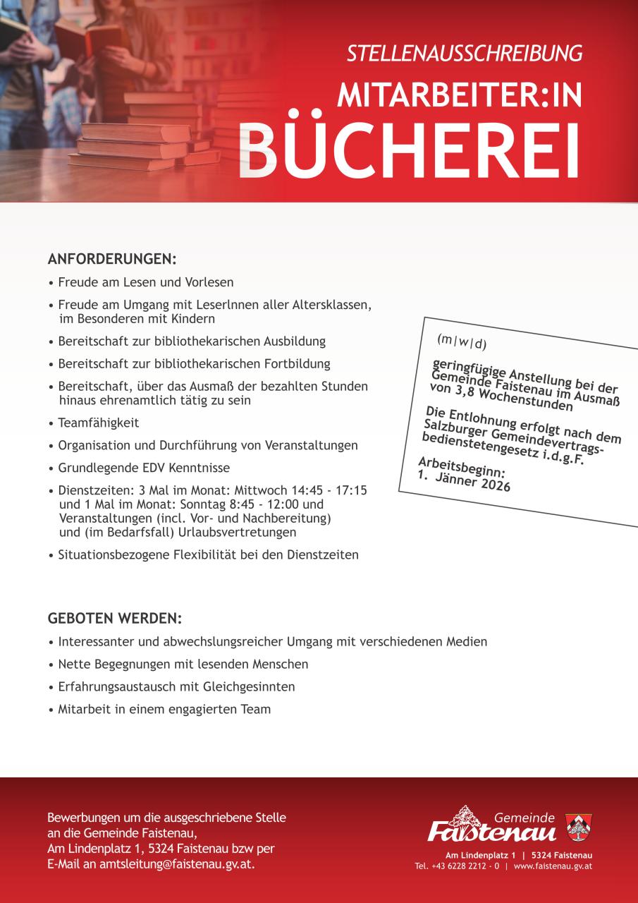 Stellenausschreibung